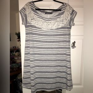 Cute Blue and White Striped Dress